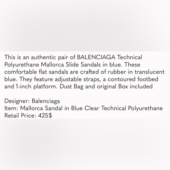 NEW Balenciaga Two Strap Slides - Picture 7 of 7